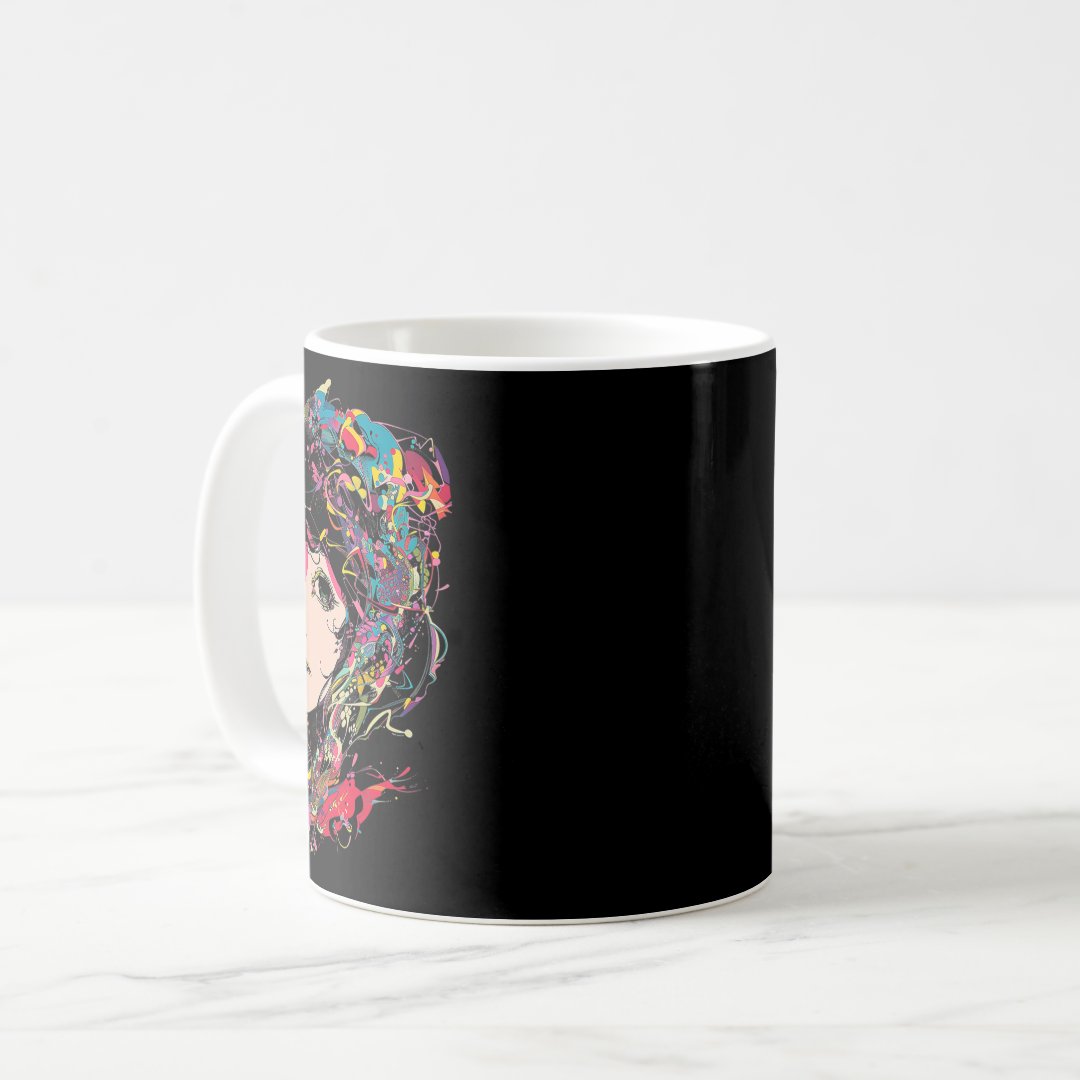 Anime Manga Motif Colourful Illustration Anime 1  Coffee Mug Anime Kupa Bardak Modern Anime Baskılı Kupa