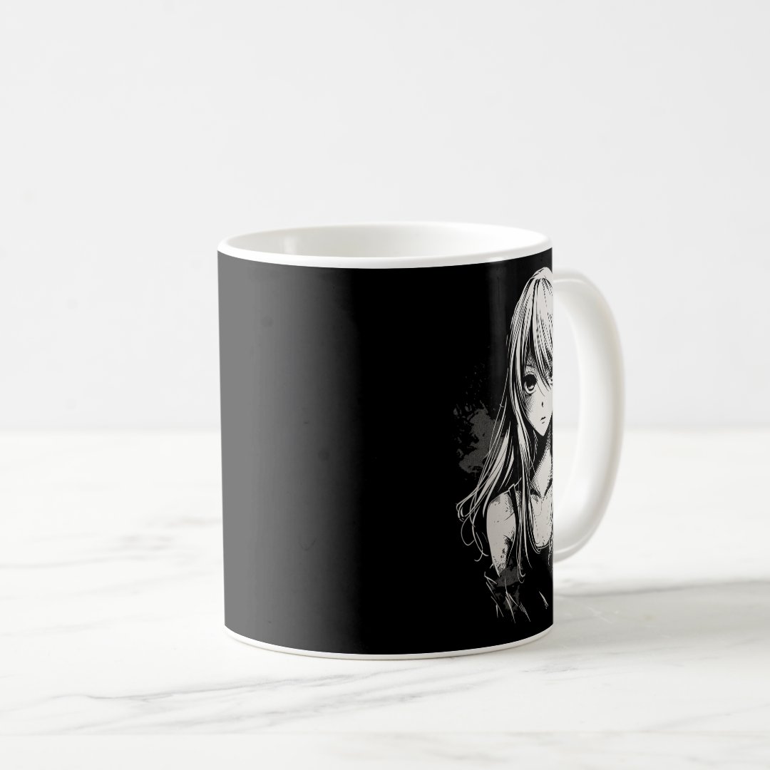 Anime Manga Motif Pixel Art Anime  Coffee Mug Anime Kupa Bardak Modern Anime Baskılı Kupa