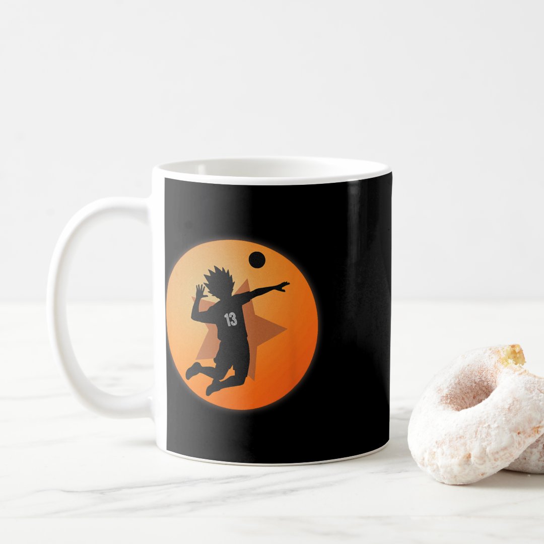 Anime Merch Japanese Number 13 Star Anime Volleyba Coffee Mug Anime Kupa Bardak Modern Anime Baskılı Kupa