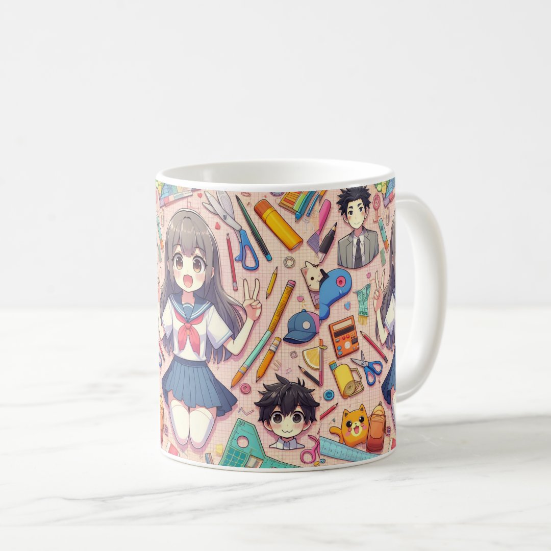 anime student coffee mug Anime Kupa Bardak Modern Anime Baskılı Kupa