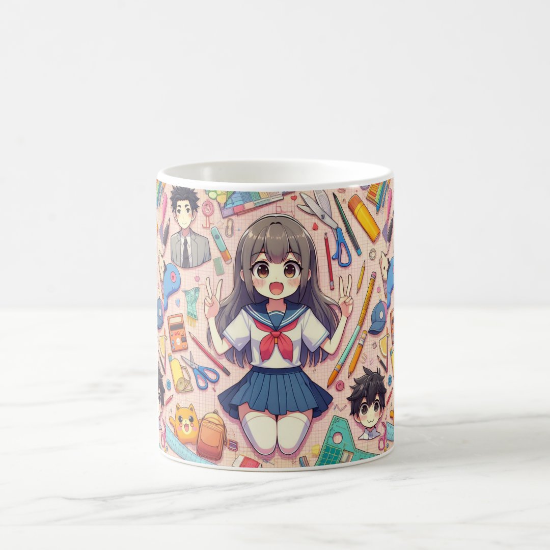 anime student coffee mug Anime Kupa Bardak Modern Anime Baskılı Kupa