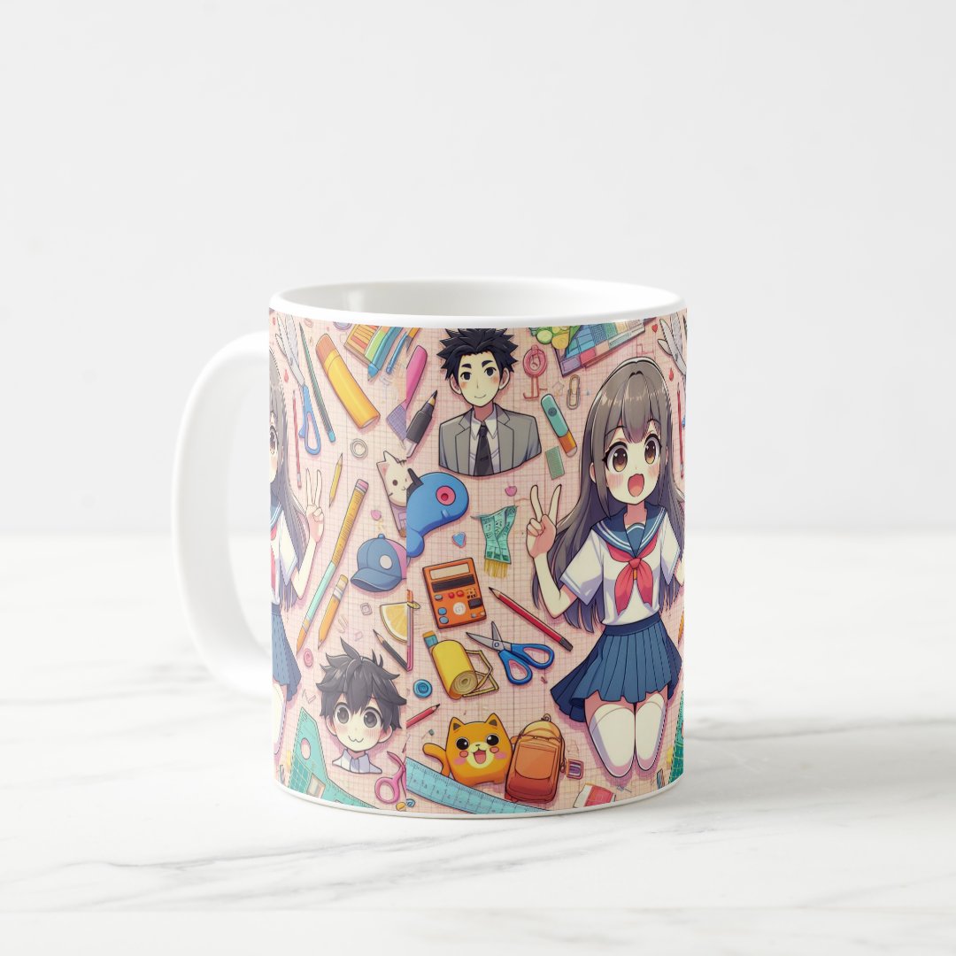 anime student coffee mug Anime Kupa Bardak Modern Anime Baskılı Kupa