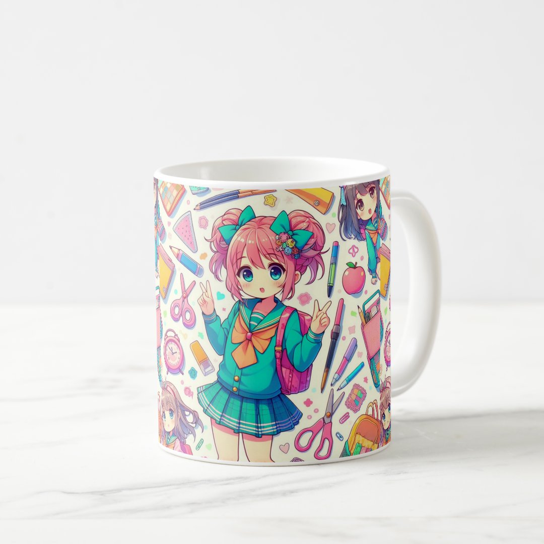 anime student coffee mug Anime Kupa Bardak Modern Anime Baskılı Kupa