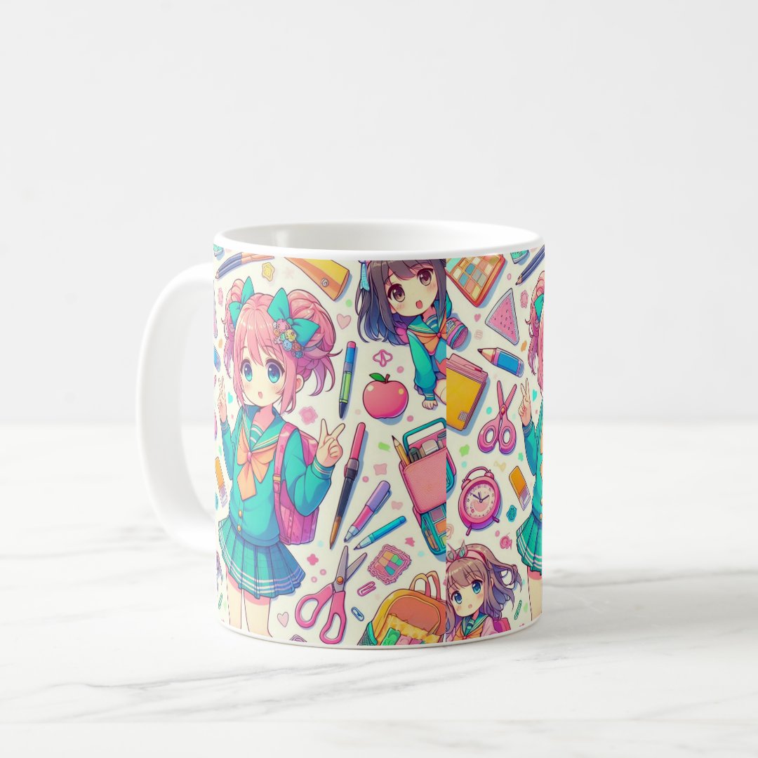 anime student coffee mug Anime Kupa Bardak Modern Anime Baskılı Kupa