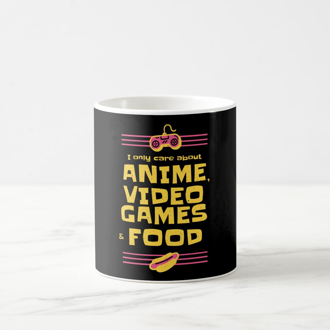 Anime Video Games and Food Funny Gift Coffee Mug Anime Kupa Bardak Modern Anime Baskılı Kupa