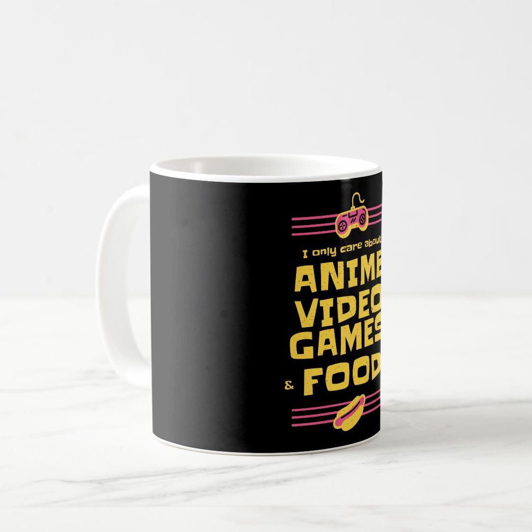 Anime Video Games and Food Funny Gift Coffee Mug Anime Kupa Bardak Modern Anime Baskılı Kupa