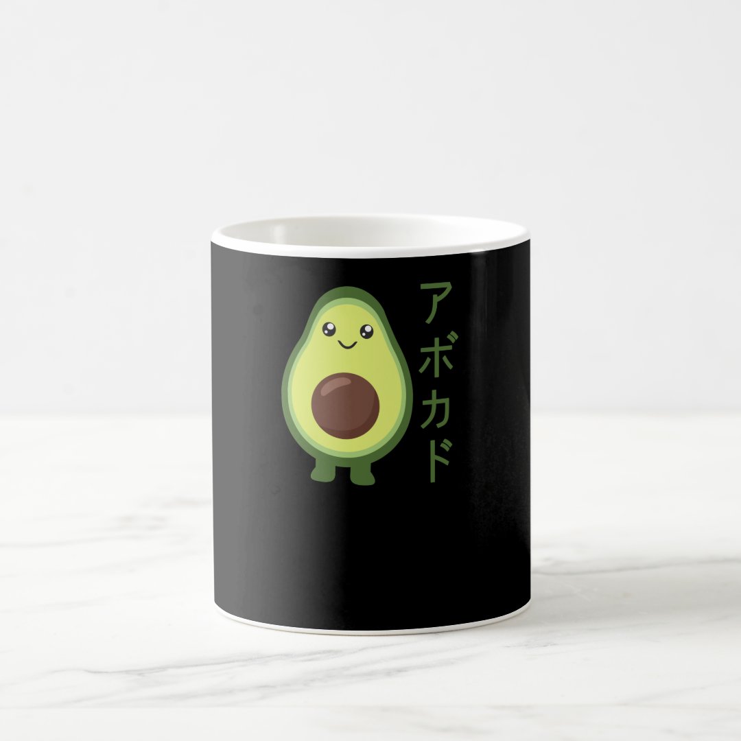 Avocado Japanese Kawaii Anime Styles Avocados Coffee Mug Anime Kupa Bardak Modern Anime Baskılı Kupa