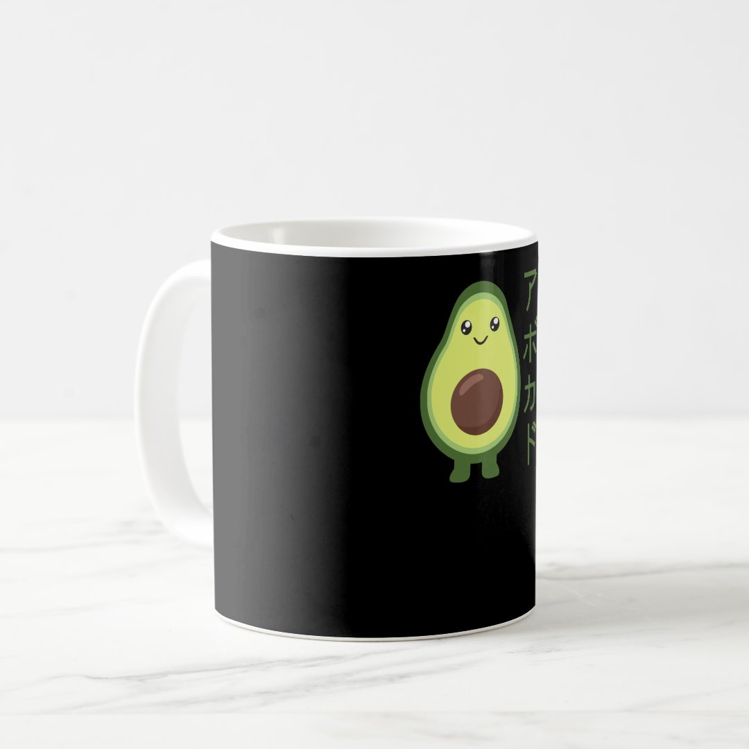 Avocado Japanese Kawaii Anime Styles Avocados Coffee Mug Anime Kupa Bardak Modern Anime Baskılı Kupa