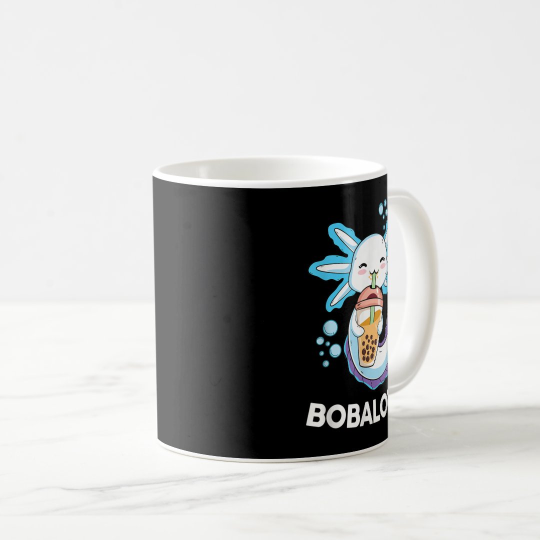 Axolotl Boba Bubble Tea Kawaii Anime Japanese Kids Coffee Mug Anime Kupa Bardak Modern Anime Baskılı Kupa