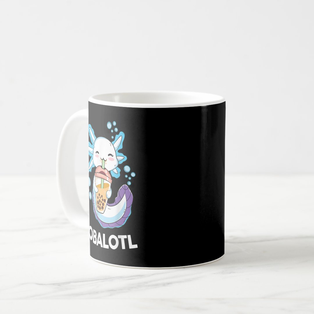 Axolotl Boba Bubble Tea Kawaii Anime Japanese Kids Coffee Mug Anime Kupa Bardak Modern Anime Baskılı Kupa