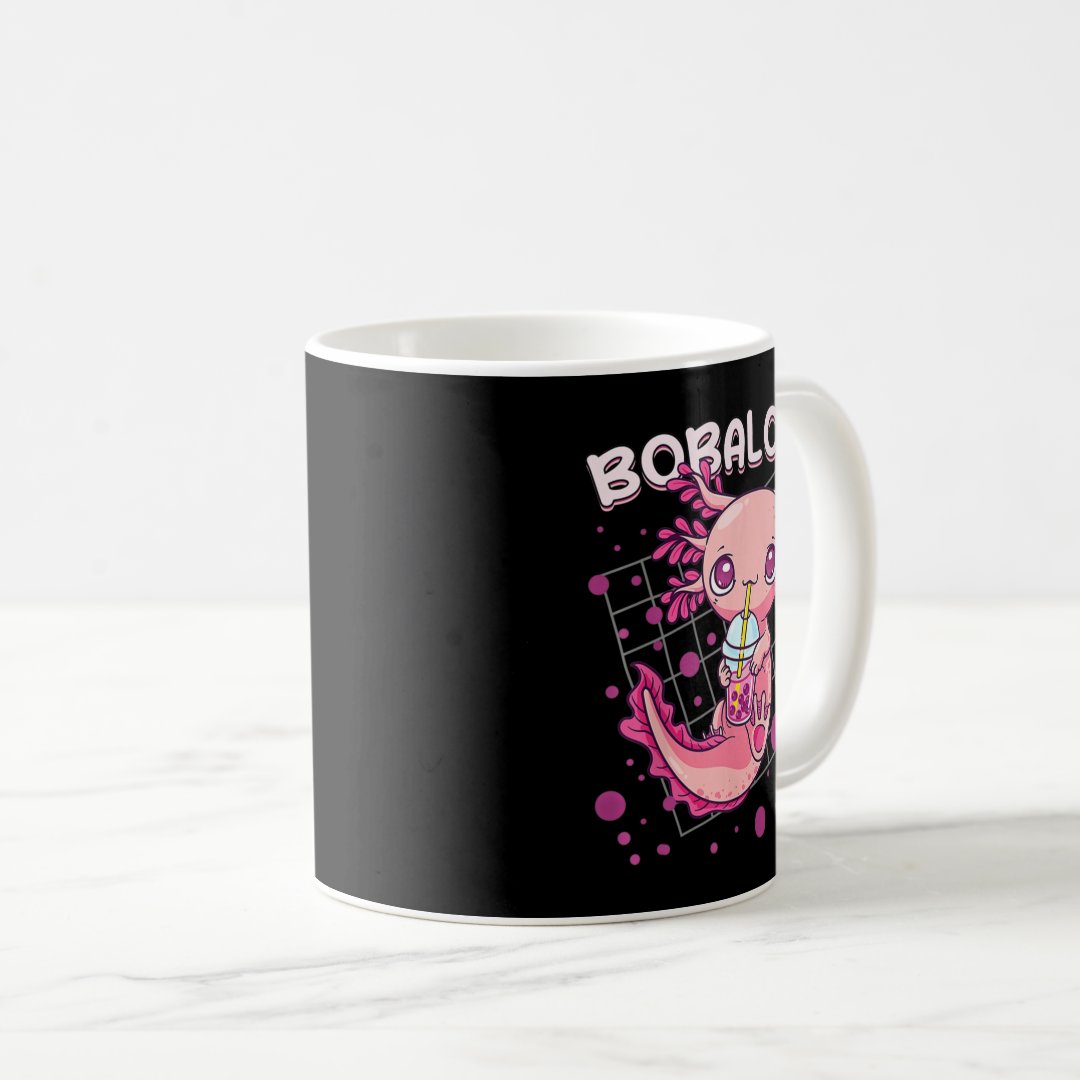 Axolotl Boba Tea Bubble Tea Kawaii Anime Japanese  Coffee Mug Anime Kupa Bardak Modern Anime Baskılı Kupa