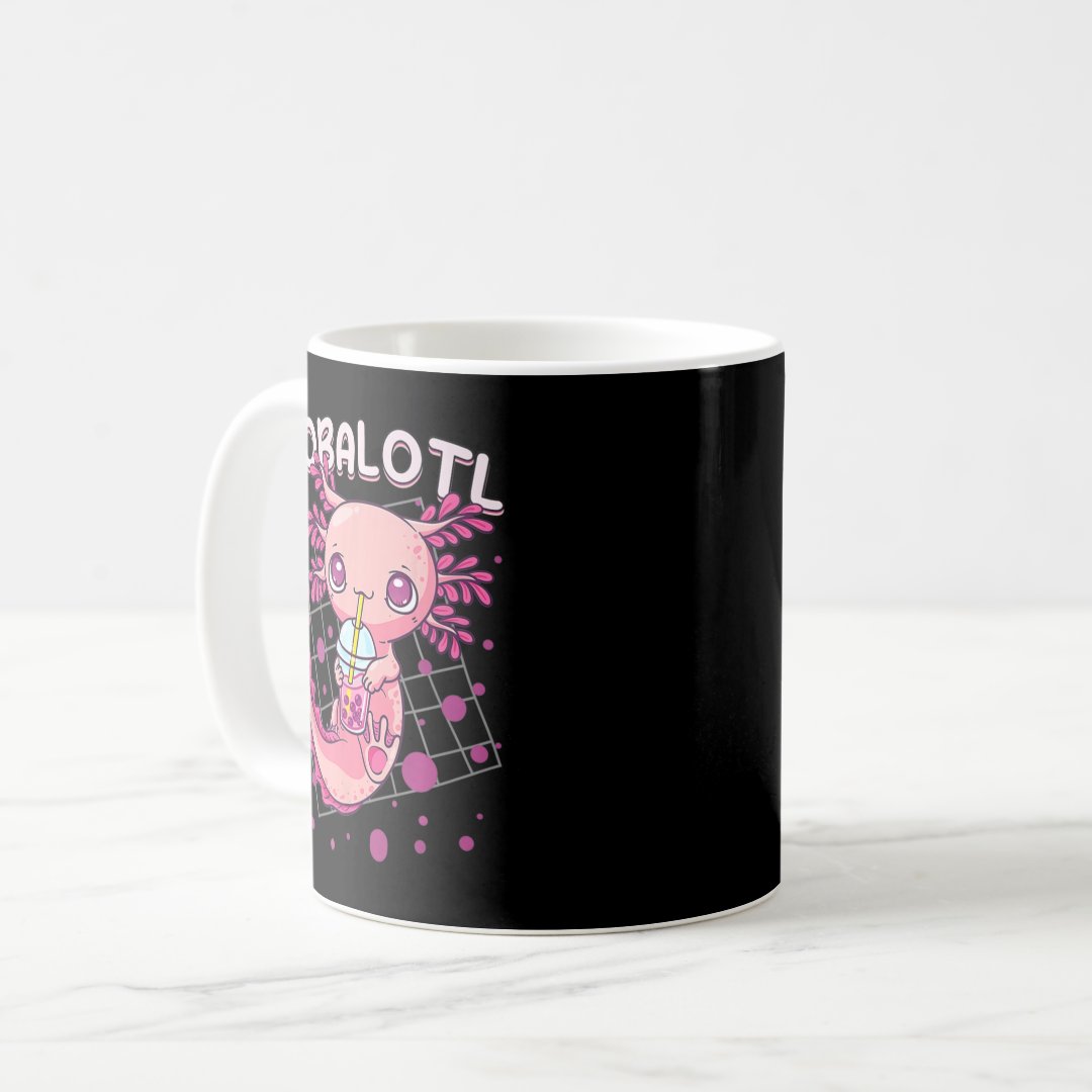 Axolotl Boba Tea Bubble Tea Kawaii Anime Japanese  Coffee Mug Anime Kupa Bardak Modern Anime Baskılı Kupa