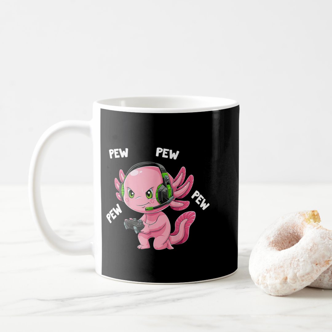 Axolotl Gaming Gifts Boys Girls Anime Video Game P Coffee Mug Anime Kupa Bardak Modern Anime Baskılı Kupa