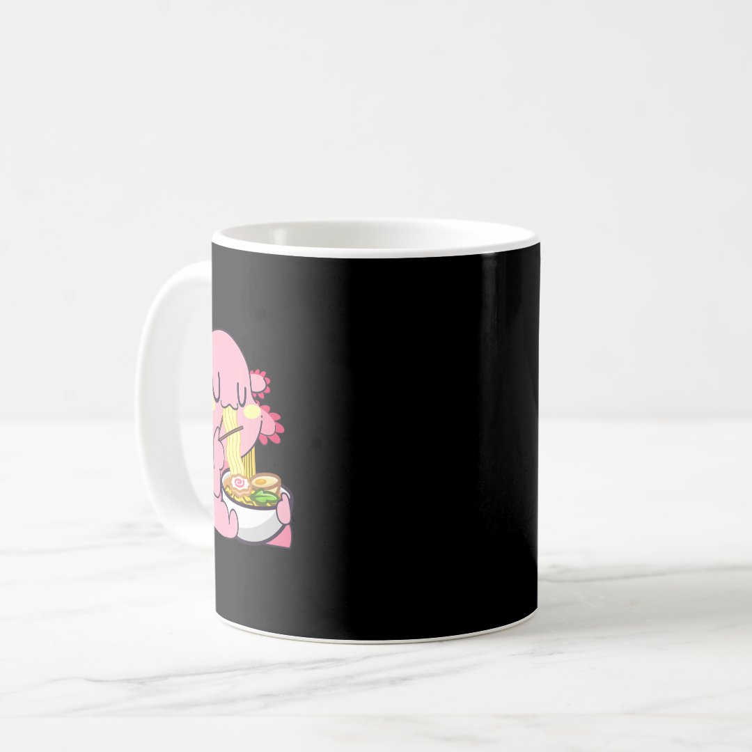 Axolotl Ramen  Anime Kawaii Lovers Noodles Girls B Coffee Mug Anime Kupa Bardak Modern Anime Baskılı Kupa