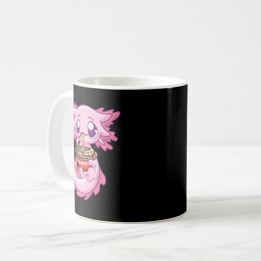 Axolotl Ramen Kawaii Japanese Anime Noodle Gift Gi Coffee Mug Anime Kupa Bardak Modern Anime Baskılı Kupa