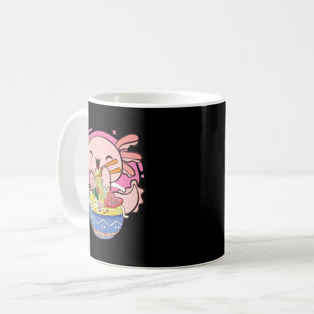 Axolotl Ramen Kawaii Japanese Anime Noodle Gift Ki Coffee Mug Anime Kupa Bardak Modern Anime Baskılı Kupa