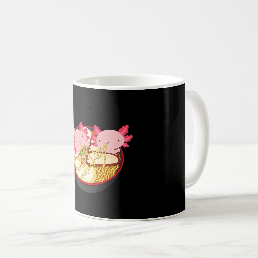Axolotl Ramen Noodle Kawaii Japanese Anime Gift Te Coffee Mug Anime Kupa Bardak Modern Anime Baskılı Kupa