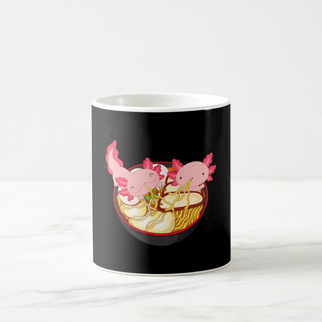 Axolotl Ramen Noodle Kawaii Japanese Anime Gift Te Coffee Mug Anime Kupa Bardak Modern Anime Baskılı Kupa