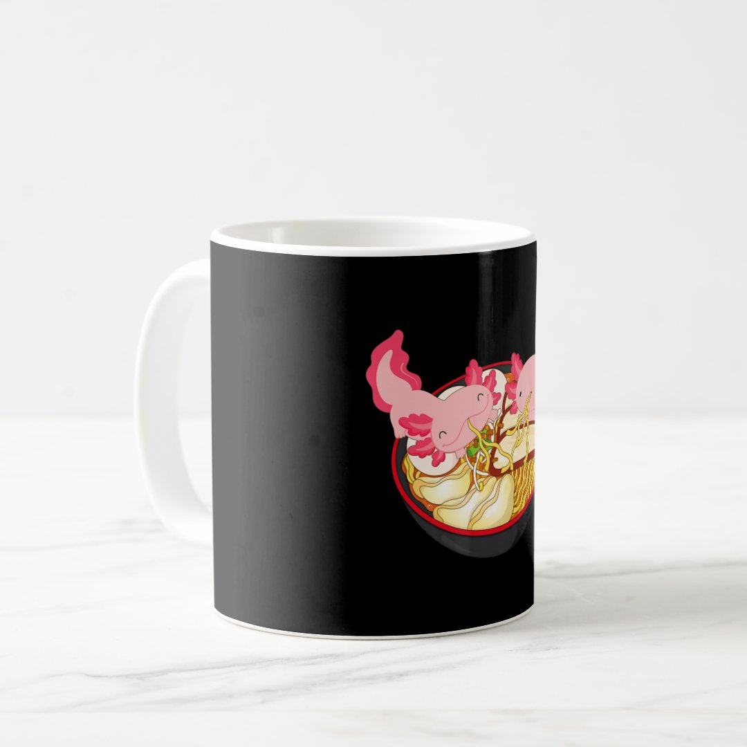 Axolotl Ramen Noodle Kawaii Japanese Anime Gift Te Coffee Mug Anime Kupa Bardak Modern Anime Baskılı Kupa