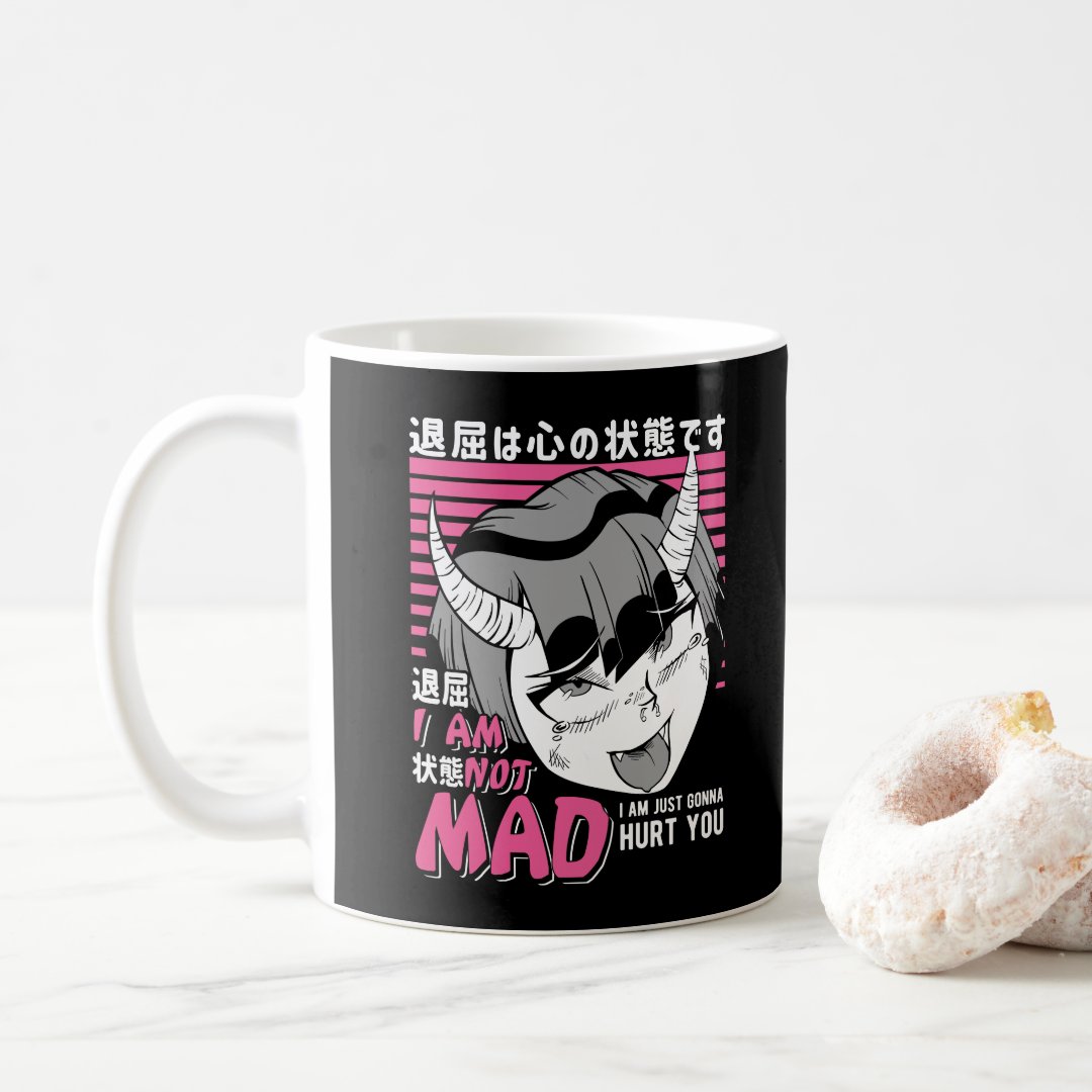 Bad Anime Girl Otaku Angry Manga Devil Coffee Mug Anime Kupa Bardak Modern Anime Baskılı Kupa - En İyi Fiyatlarla