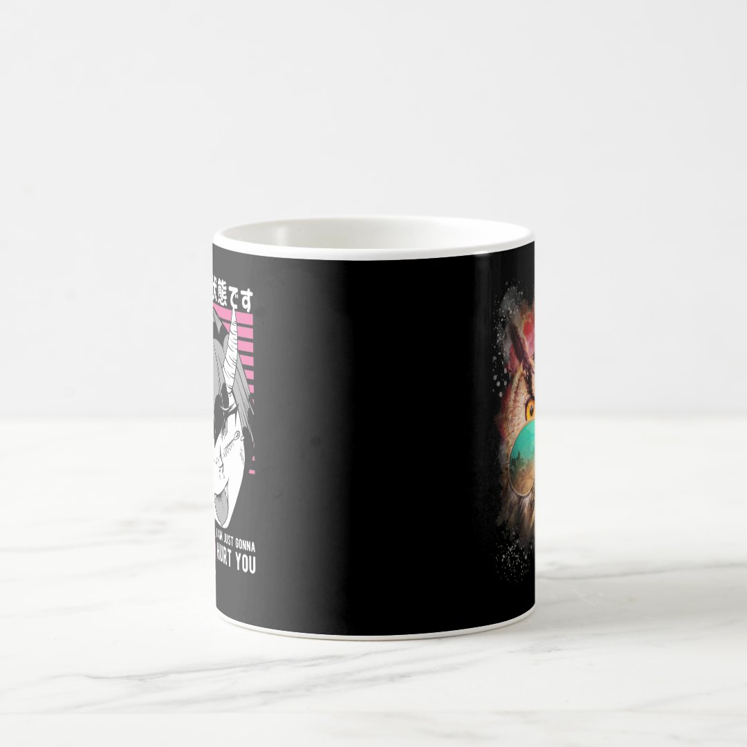 Bad Anime Girl Otaku Angry Manga Devil Coffee Mug Anime Kupa Bardak Modern Anime Baskılı Kupa