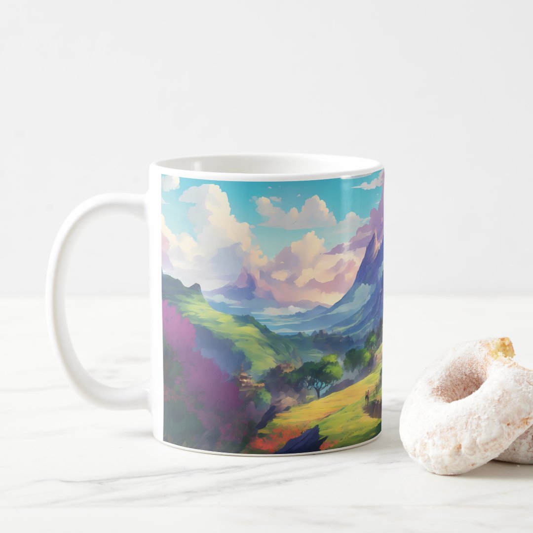 Beautiful anime landscape coffee mug Anime Kupa Bardak Modern Anime Baskılı Kupa