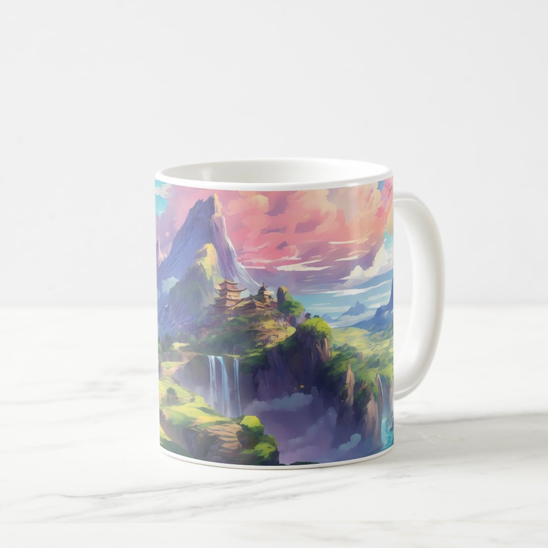 Beautiful anime landscape coffee mug Anime Kupa Bardak Modern Anime Baskılı Kupa