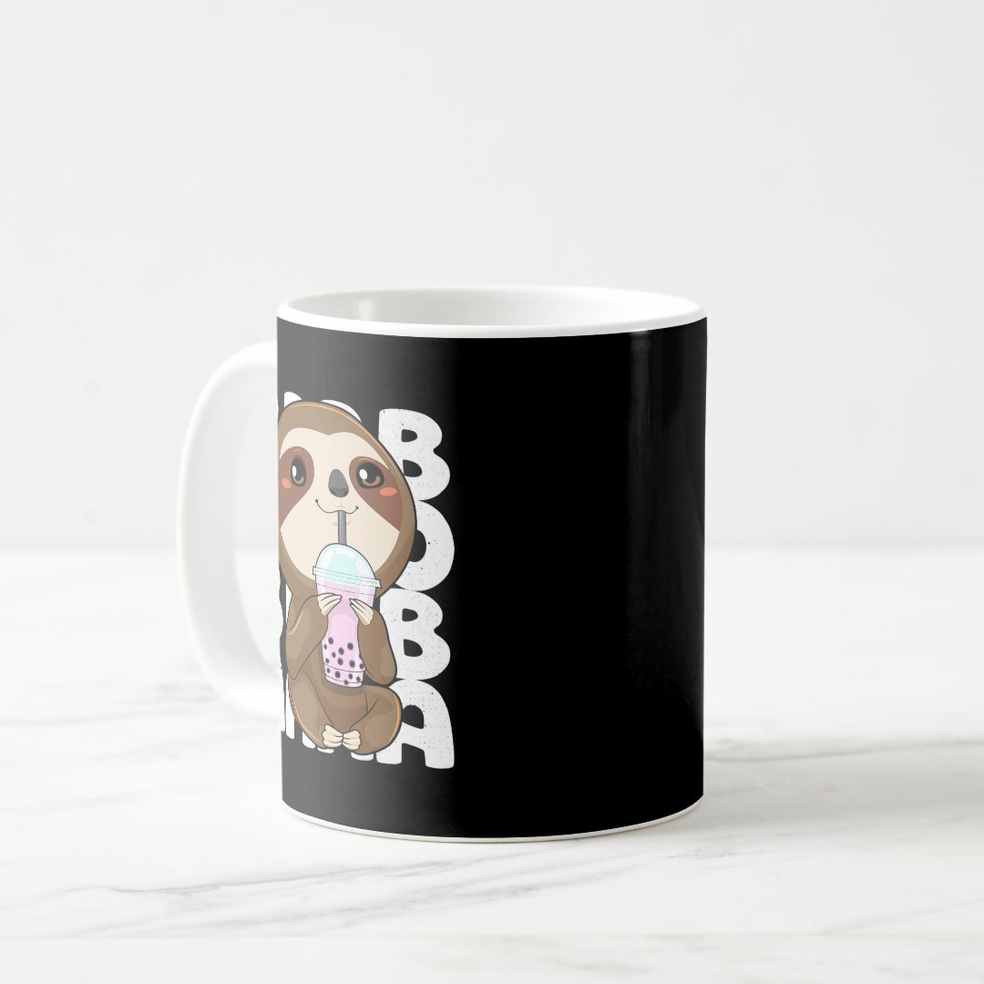 Bubble Tea Sloth Boba Tea Anime Kawaii Milk Tea Dr Coffee Mug Anime Kupa Bardak Modern Anime Baskılı Kupa
