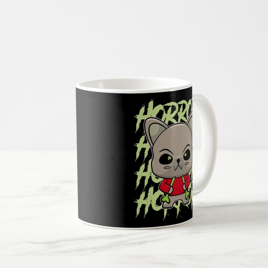 Bulldog Anime Dog Horror Occult   Coffee Mug Anime Kupa Bardak Modern Anime Baskılı Kupa