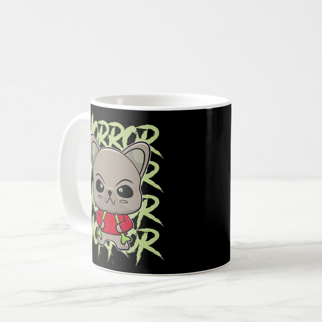 Bulldog Anime Dog Horror Occult   Coffee Mug Anime Kupa Bardak Modern Anime Baskılı Kupa