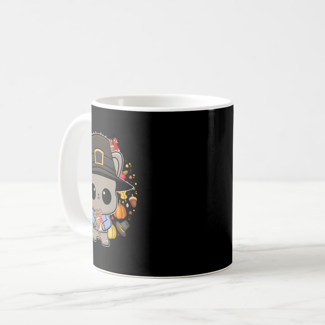 Bulldog Anime Dog Thanksgiving Turkey  Coffee Mug Anime Kupa Bardak Modern Anime Baskılı Kupa
