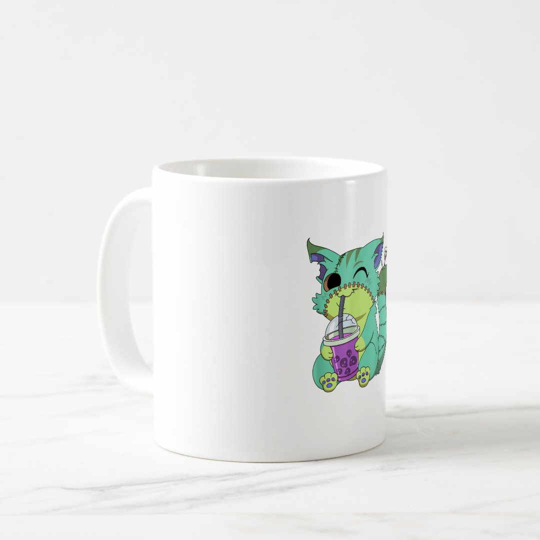 Cat Boba Tea Anime Kawaii Graphic Pastel Goth Hall Coffee Mug Anime Kupa Bardak Modern Anime Baskılı Kupa