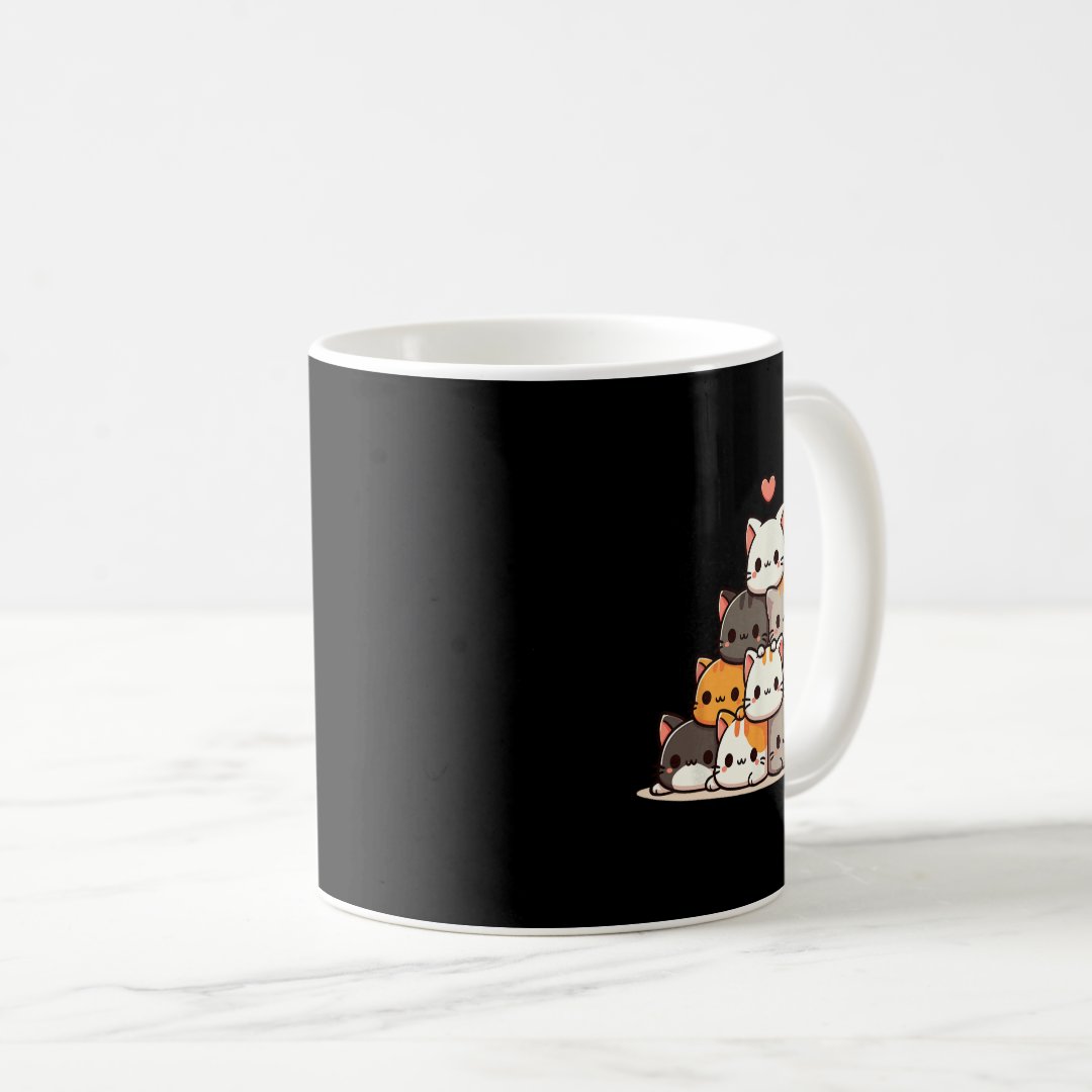 Cat Cute Kitty Cats Anime Kawaii Neko Women Girls  Coffee Mug Anime Kupa Bardak Modern Anime Baskılı Kupa