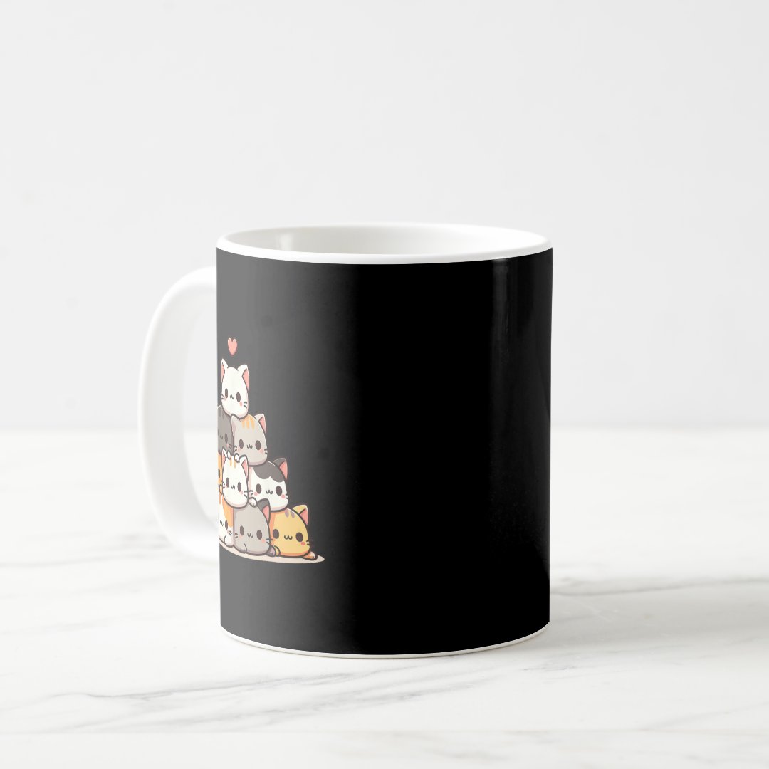 Cat Cute Kitty Cats Anime Kawaii Neko Women Girls  Coffee Mug Anime Kupa Bardak Modern Anime Baskılı Kupa