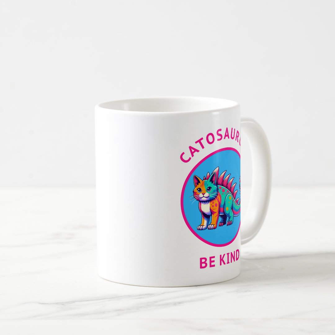 CATOSAURUS BE KIND RETRO ANIME VINTAGE MUG Anime Kupa Bardak Modern Anime Baskılı Kupa