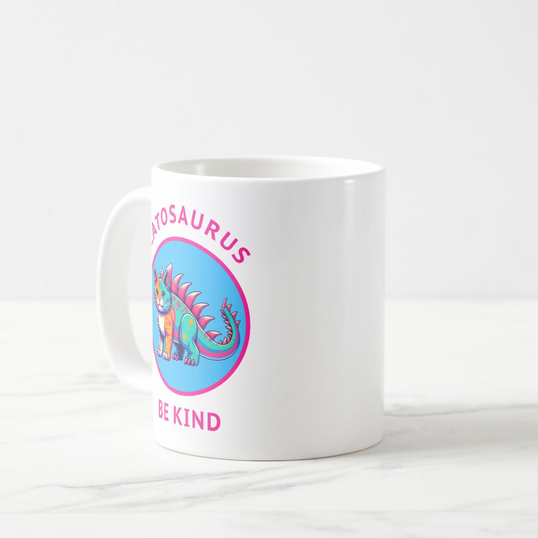 CATOSAURUS BE KIND RETRO ANIME VINTAGE MUG Anime Kupa Bardak Modern Anime Baskılı Kupa