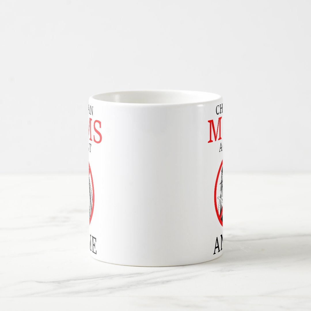 Christian Moms Against Anime Funny Meme Coffee Mug Anime Kupa Bardak Modern Anime Baskılı Kupa