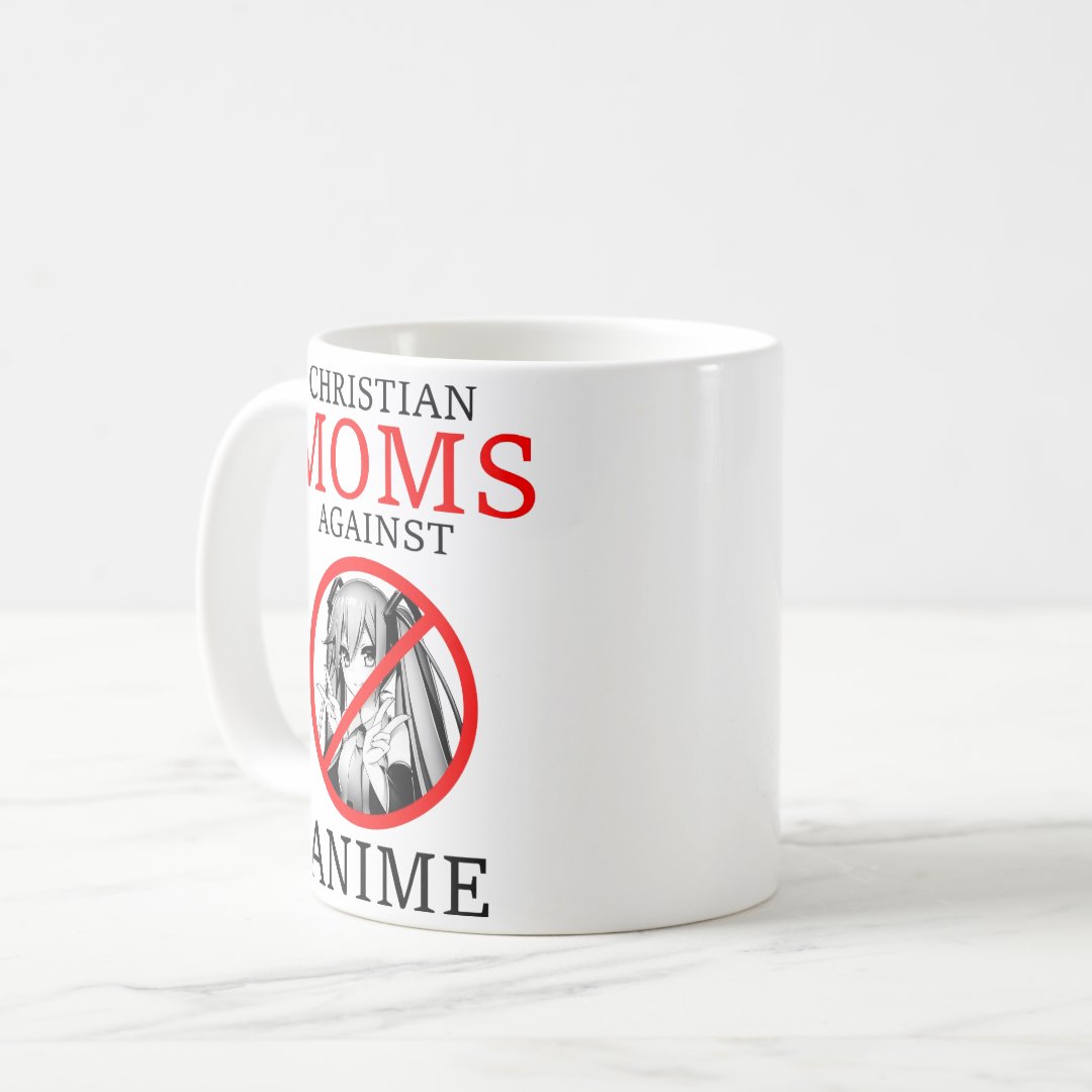Christian Moms Against Anime Funny Meme Coffee Mug Anime Kupa Bardak Modern Anime Baskılı Kupa