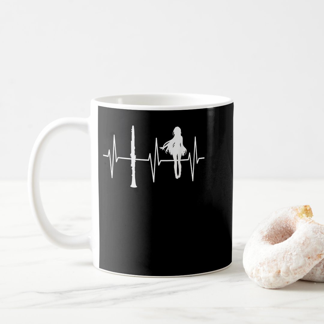 Clarinet Funny Anime Lover Clarinetist Clarinet Pl Coffee Mug Anime Kupa Bardak Modern Anime Baskılı Kupa