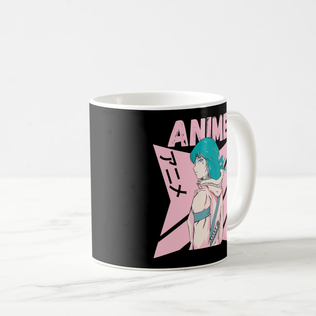 Confident Anime - Kanji Anime Coffee Mug Anime Kupa Bardak Modern Anime Baskılı Kupa