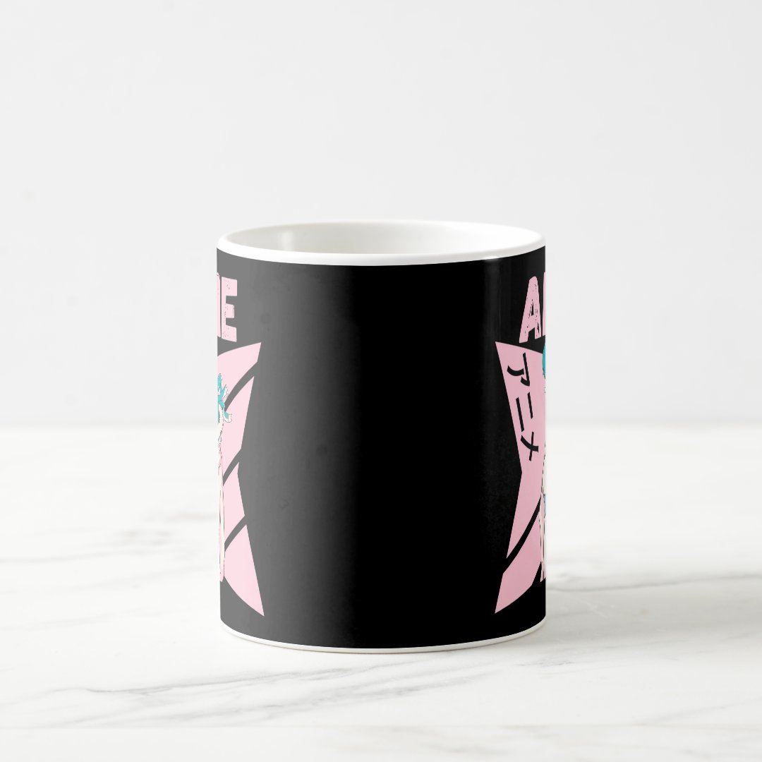 Confident Anime - Kanji Anime Coffee Mug Anime Kupa Bardak Modern Anime Baskılı Kupa