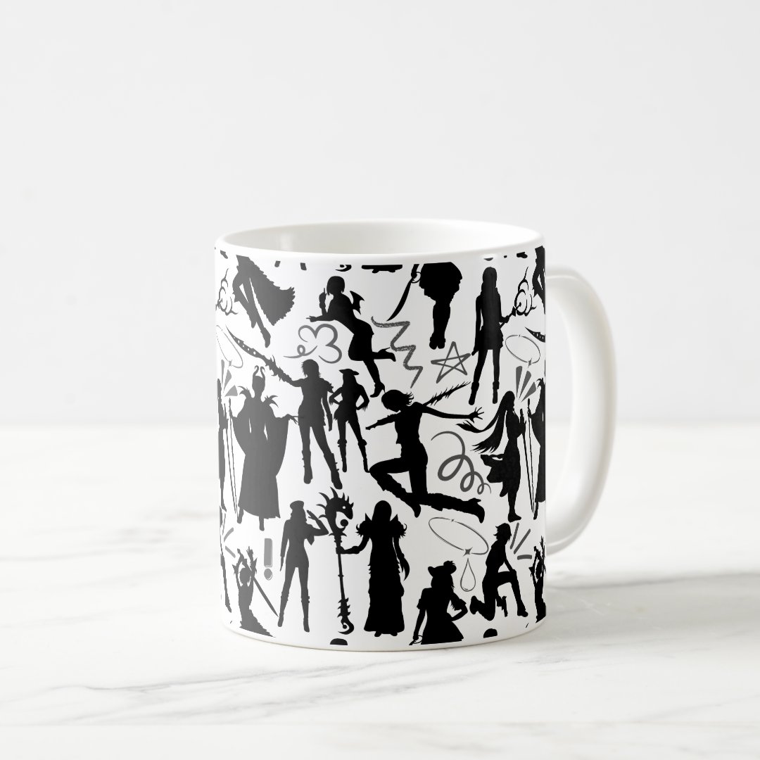 Cosplay Anime actions pattern.w No BG Coffee Mug Anime Kupa Bardak Modern Anime Baskılı Kupa