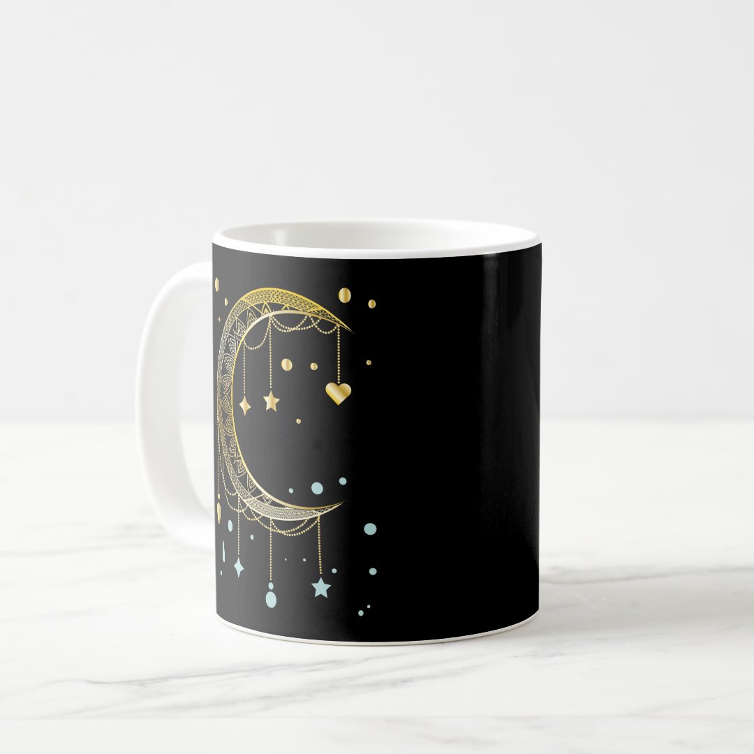 Crescent Sun Spirituality Moon Kawaii Coffee Mug Anime Kupa Bardak Modern Anime Baskılı Kupa