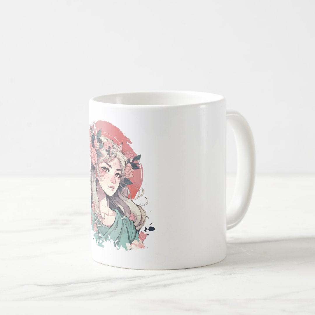 Cute Anime Girl Coffee Mug Anime Kupa Bardak Modern Anime Baskılı Kupa