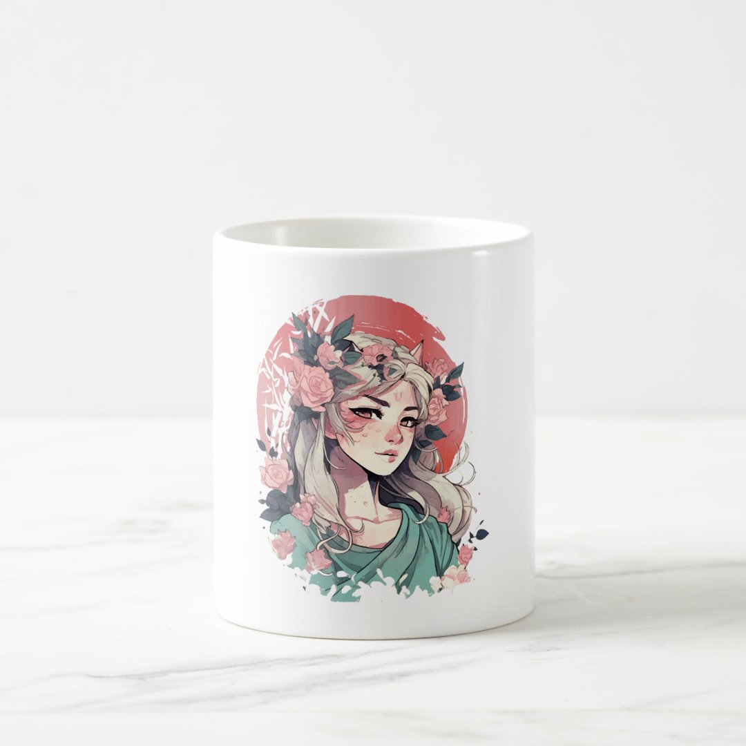 Cute Anime Girl Coffee Mug Anime Kupa Bardak Modern Anime Baskılı Kupa