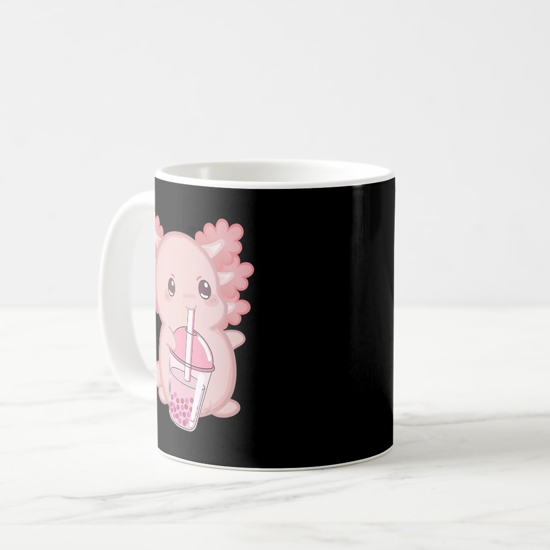 Cute Axolotl Japanese Strawberry Milk Anime Pink K Coffee Mug Anime Kupa Bardak Modern Anime Baskılı Kupa