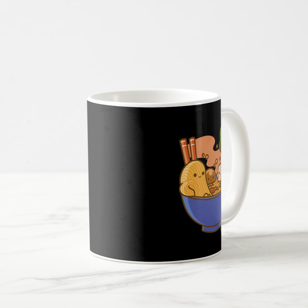 Cute Kawaii Ramen Japan Food Faces Anime Kid Drawi Coffee Mug Anime Kupa Bardak Modern Anime Baskılı Kupa