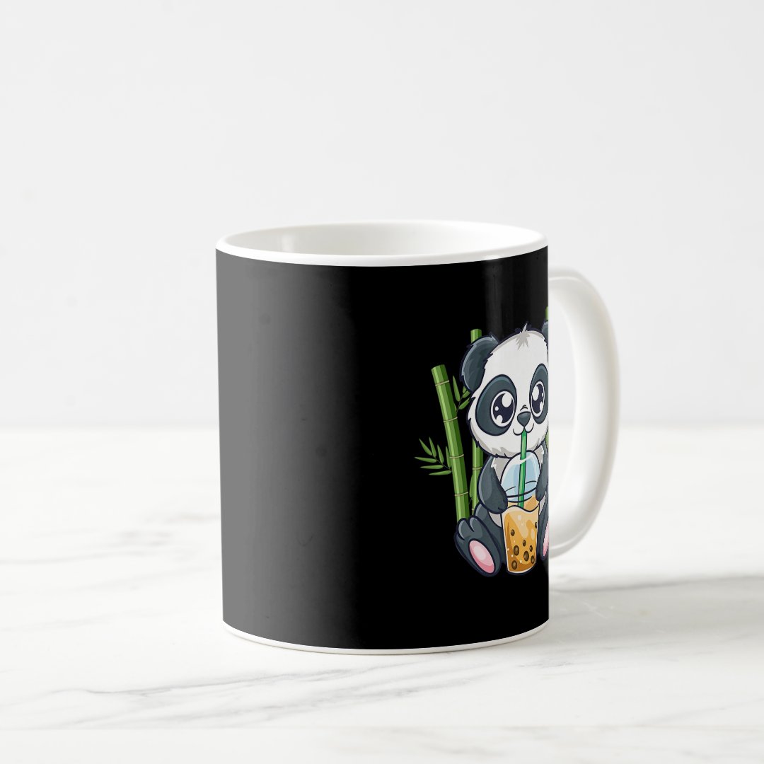 Cute Panda Kawaii Anime Otaku Japanese Bubble Boba Coffee Mug Anime Kupa Bardak Modern Anime Baskılı Kupa