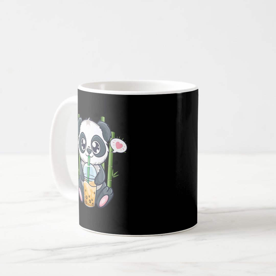 Cute Panda Kawaii Anime Otaku Japanese Bubble Boba Coffee Mug Anime Kupa Bardak Modern Anime Baskılı Kupa