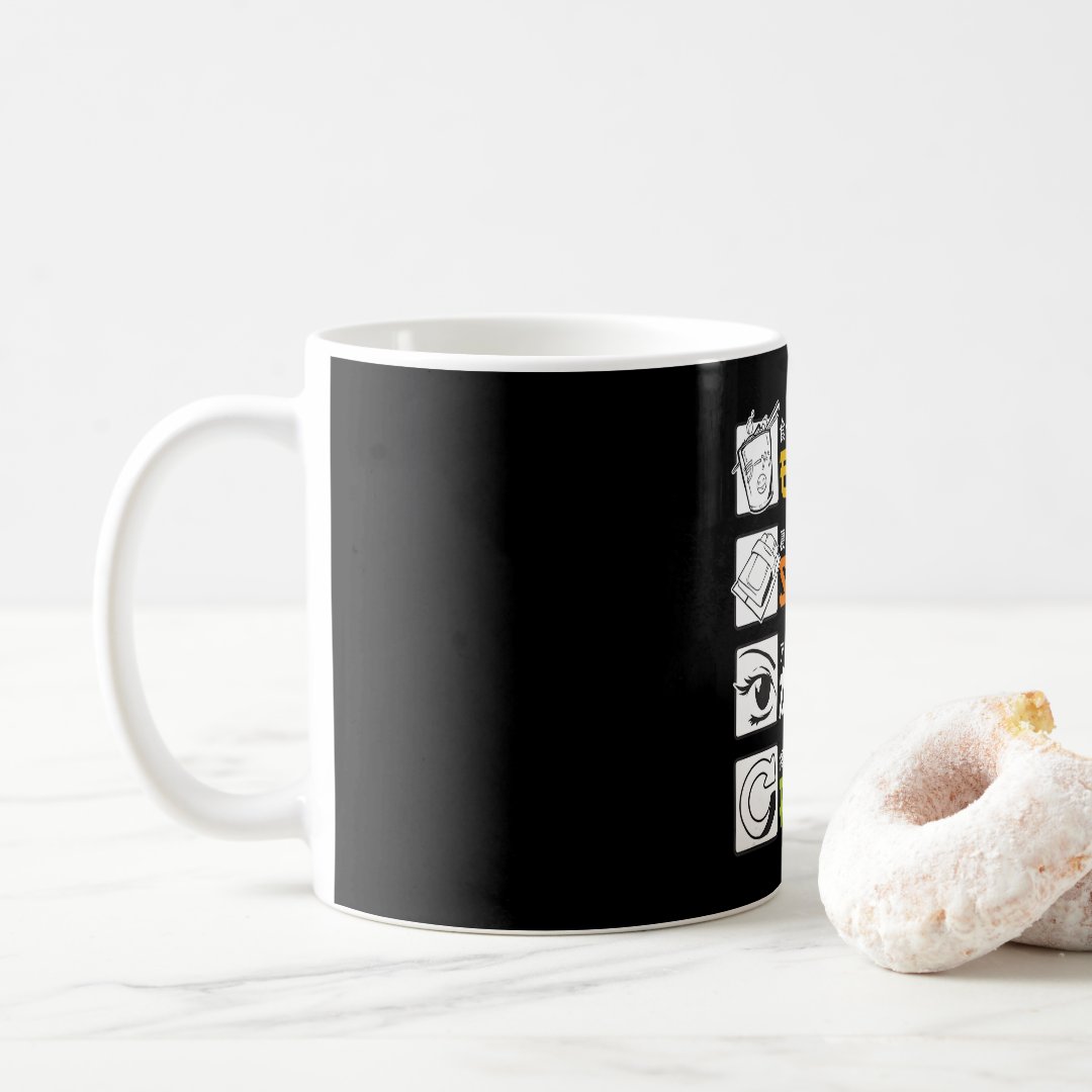 Eat Sleep Anime Repeat Gift Idea Cosplayer Coffee Mug Anime Kupa Bardak Modern Anime Baskılı Kupa